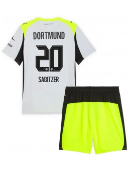 Borussia Dortmund Marcel Sabitzer #20 Replika Borta Kläder Barn 2025-26 Kortärmad (+ byxor)